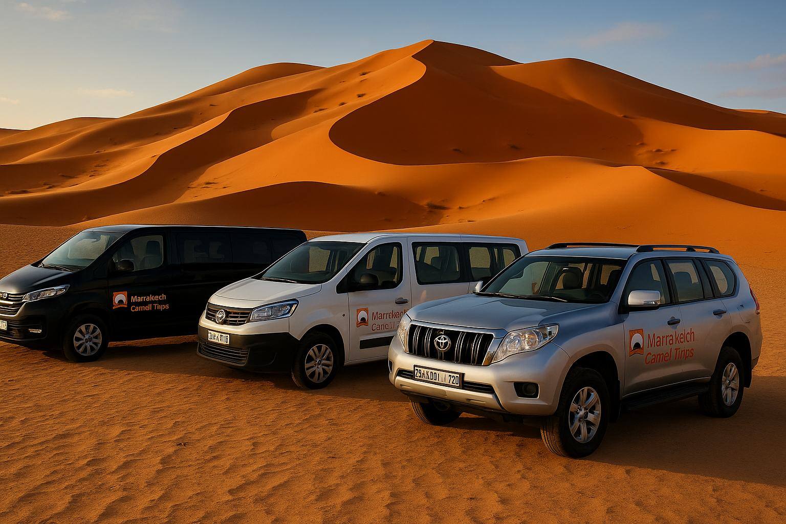 Veículos 4x4 nas dunas de Merzouga